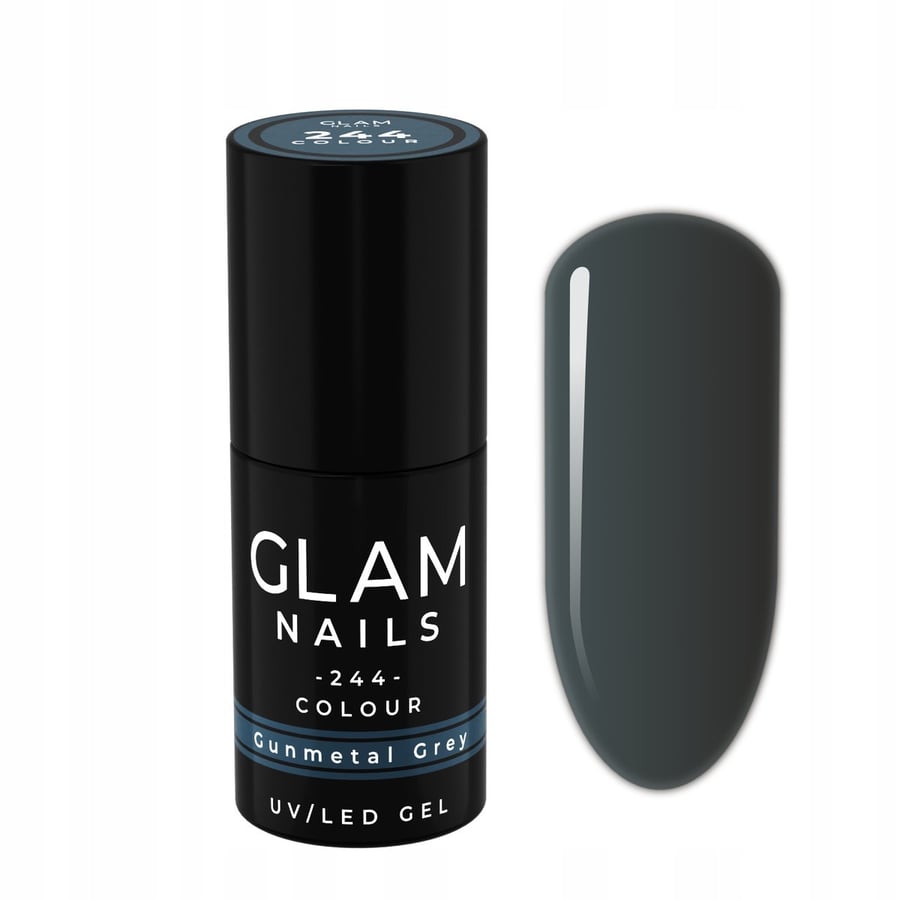 

Гибридный лак для ногтей Glam Nails 244 Gunmetal Grey 6 мл