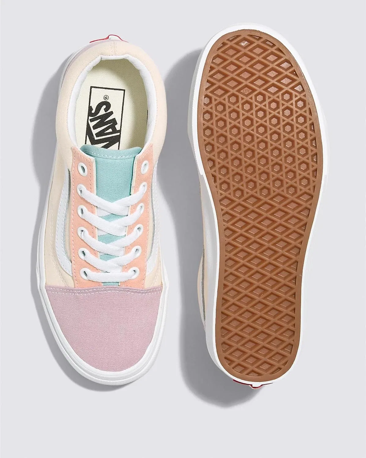 Кроссовки Vans UA Old Skool Unisex Low-Top, Pastel Block Multicolor White True White — фото 3