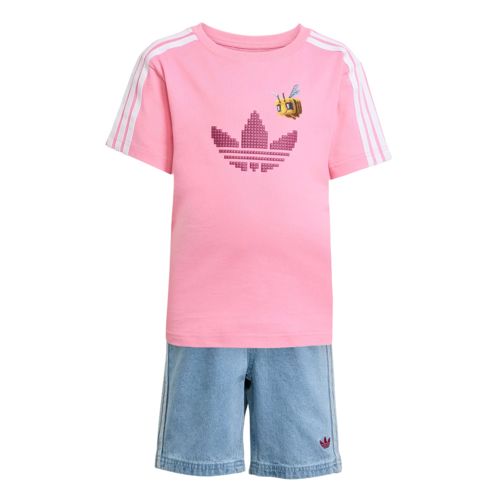 

Adidas Originals Футболка и шорты MINECRAFT Casual Sportswear Blessing Pink/Clear Blue для детей 3-7 лет