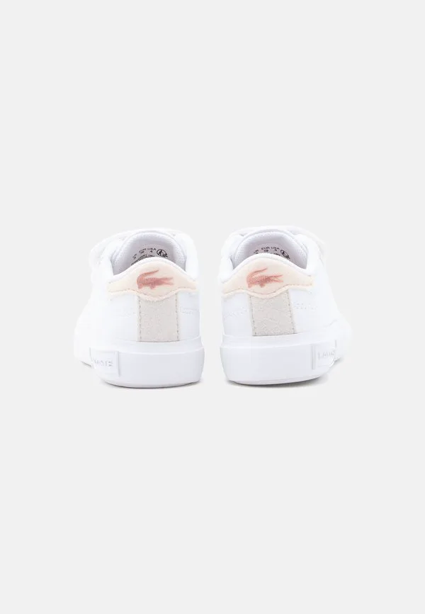 Детские кроссовки унисекс powercourt blush Lacoste, White/Light Pink — фото 3