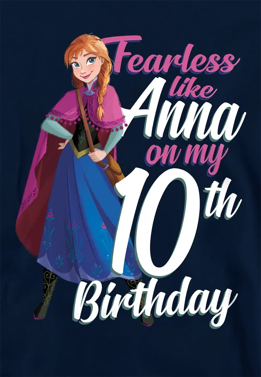 Детская худи Disney Frozen Fearless Like Anna, темно-синий, темно-синий — фото 2