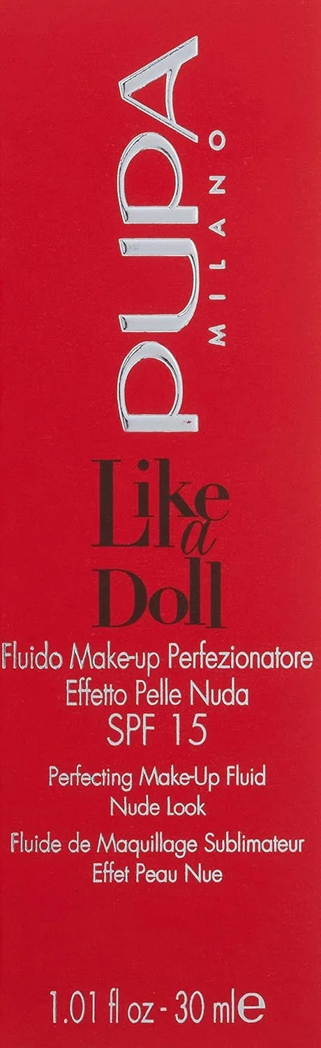 Пудра жидкая Pupa Milano Like A Doll Perfect Makeup Liquid Sand 30ml, клюквенный — фото 2