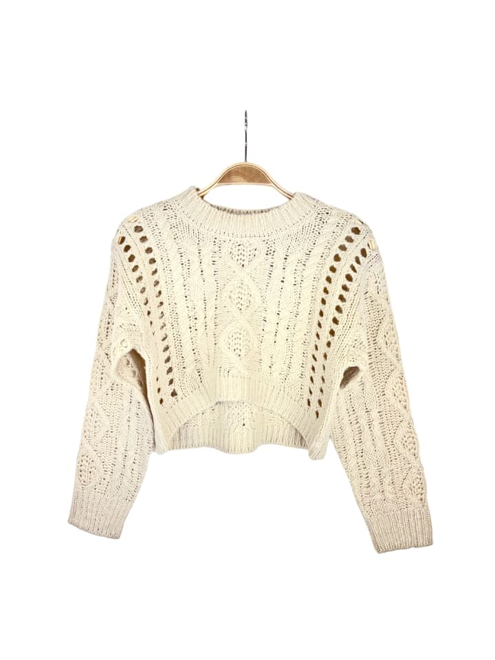 

Пуловер Three Hearts Cropped Mädchen Pullover