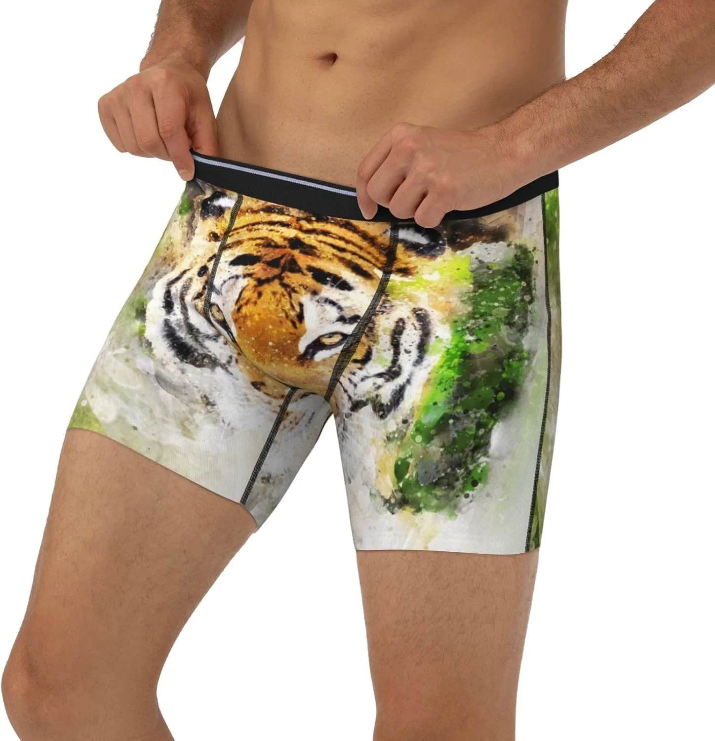 Боксеры с принтом Lion Watercolor, Black — фото 3
