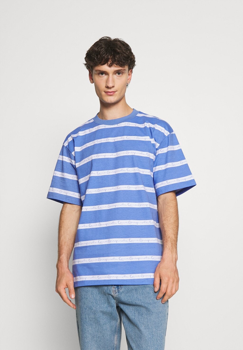 

Футболка с принтом ORIGINALS STRIPE TEE UNISEX Karl Kani, цвет blue