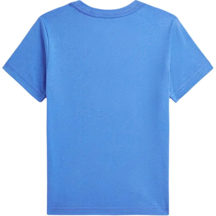 Футболка Polo Ralph Lauren синяя детская — фото 3