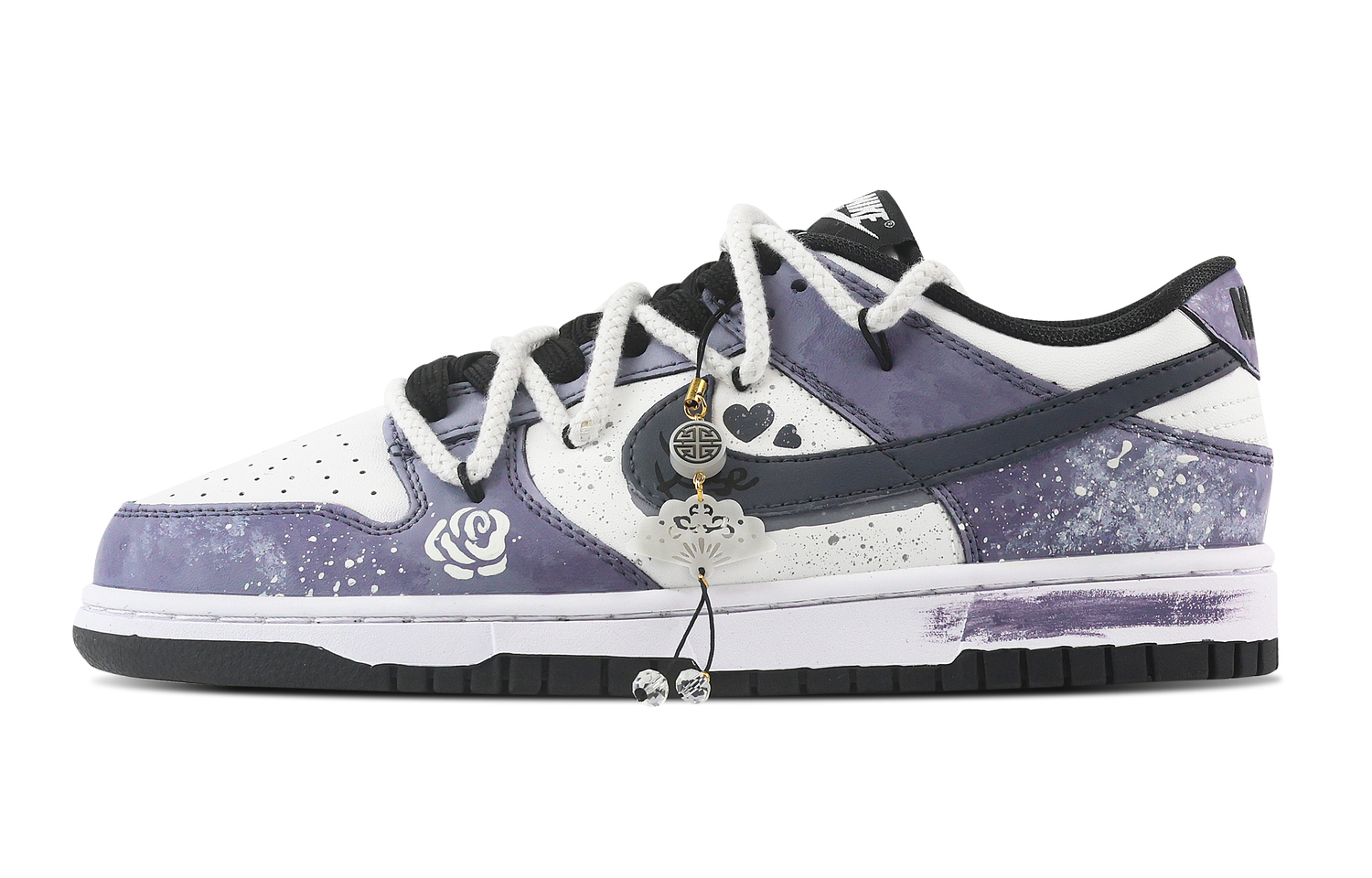 

Nike Dunk Misty City Rose устойчивые к истиранию низкие скейтбордские кроссовки унисекс фиолетовые, цвет Purple