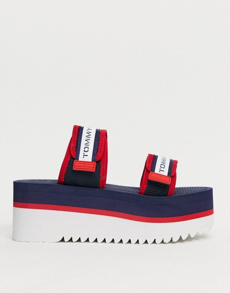 

Темно-синие массивные сандалии с лентой Tommy Hilfiger