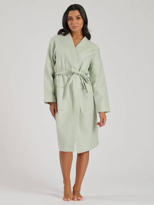 

Халат из вафельного хлопка Loungeable, Sage