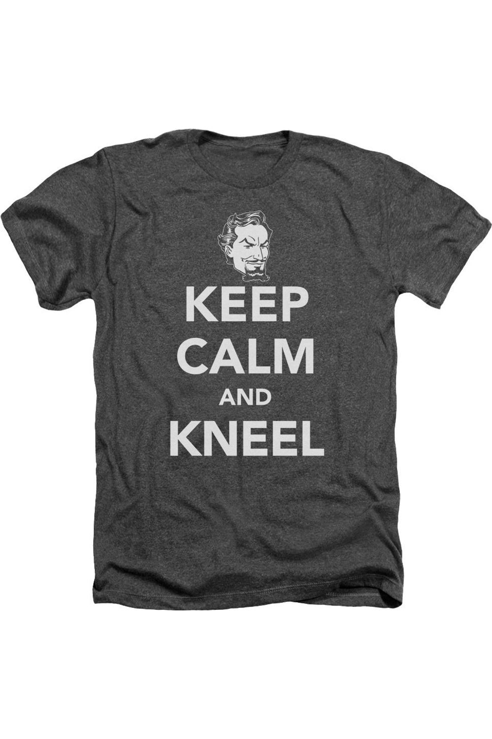 

DC Comics Keep Calm And Kneel Adult Heather Tee / Футболка Gildan, цвет charcoal