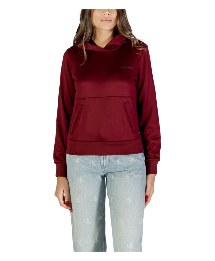 

Худи из французского махрового трикотажа Calvin Klein, красный