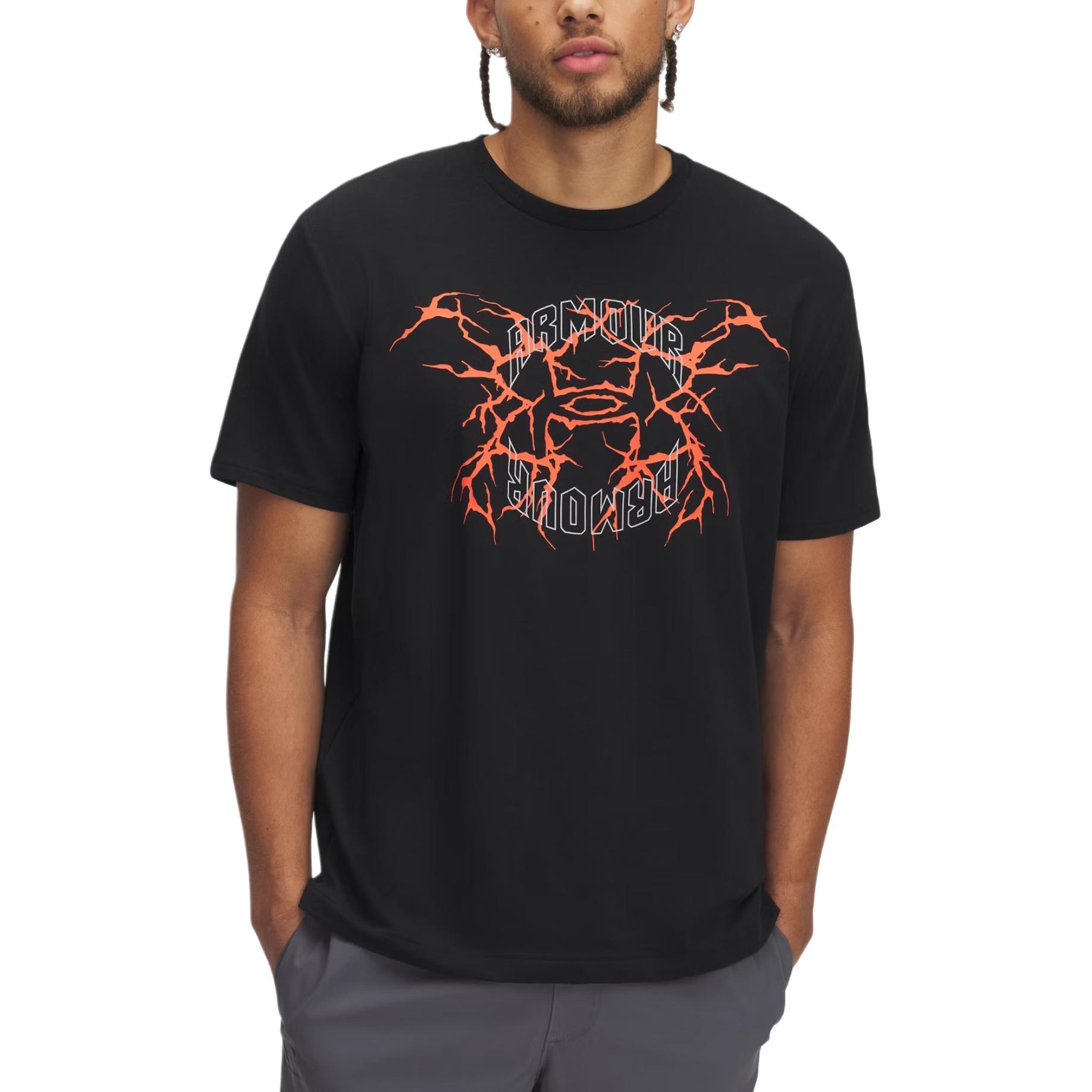 

Under Armour Футболка Thunder Logo мужская Black/God Of War Red/Reflective