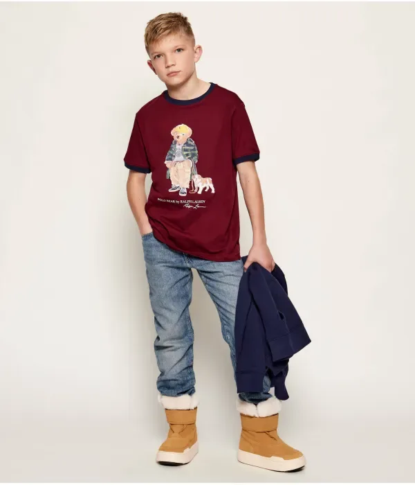 Футболка regular fit Polo Ralph Lauren, бордовый — фото 2