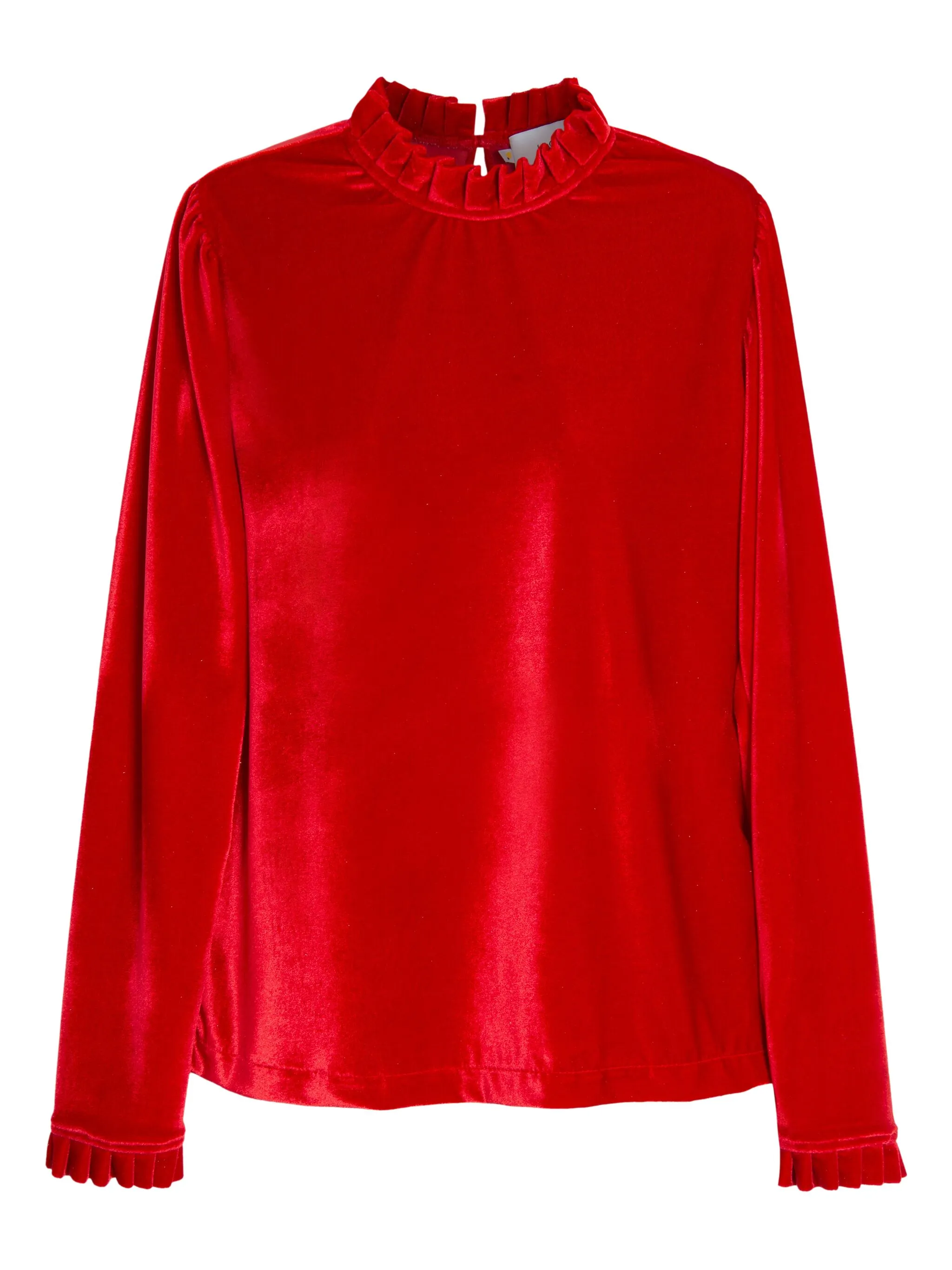 

Топ Maré с высоким воротником и оборками Isolda, красный