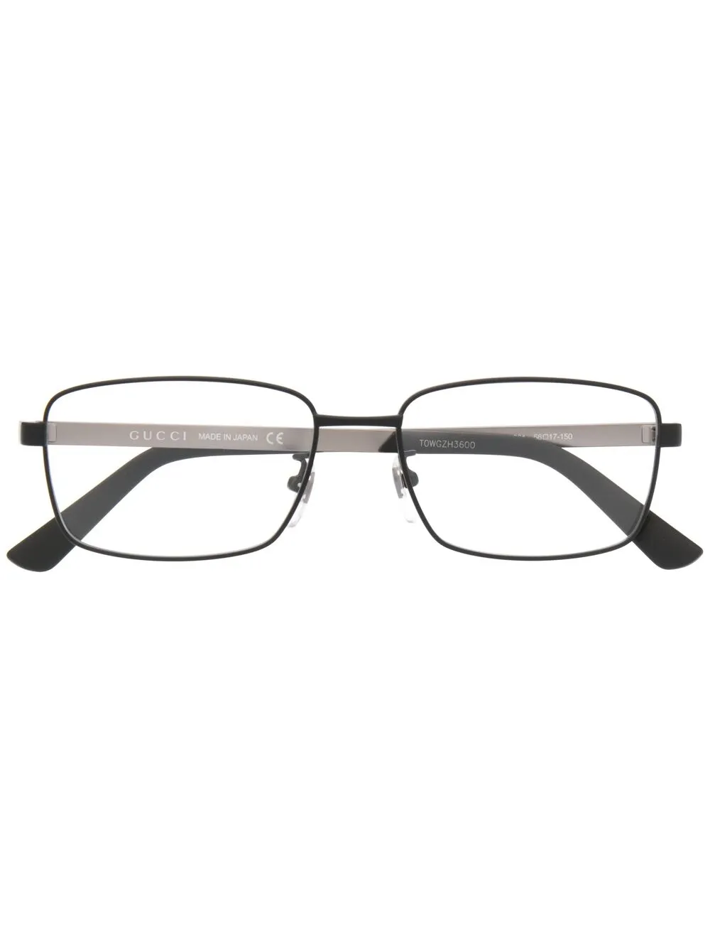 

Очки в прямоугольной оправе Gucci Eyewear, серебяный