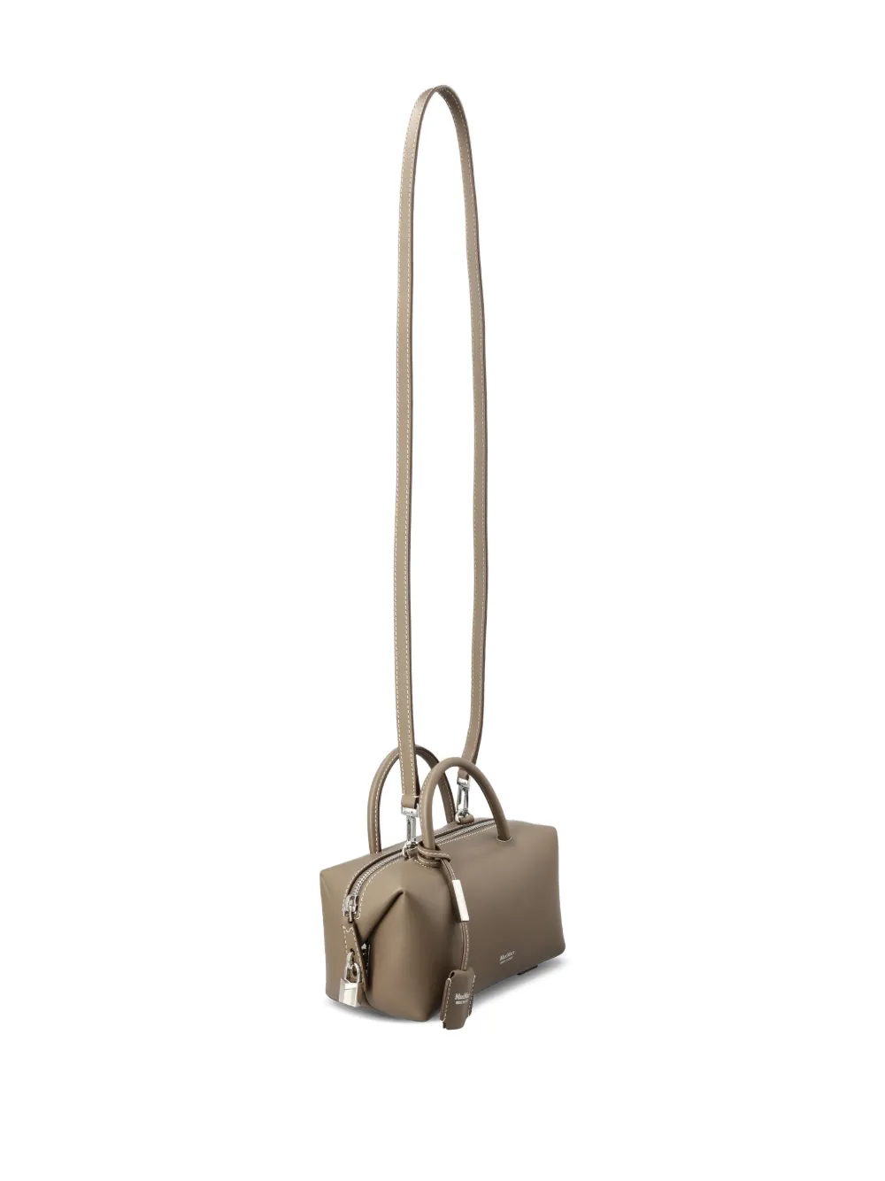 Сумка-тоут Holdalls с верхними ручками и декоративным замком Max Mara, коричневый — фото 3