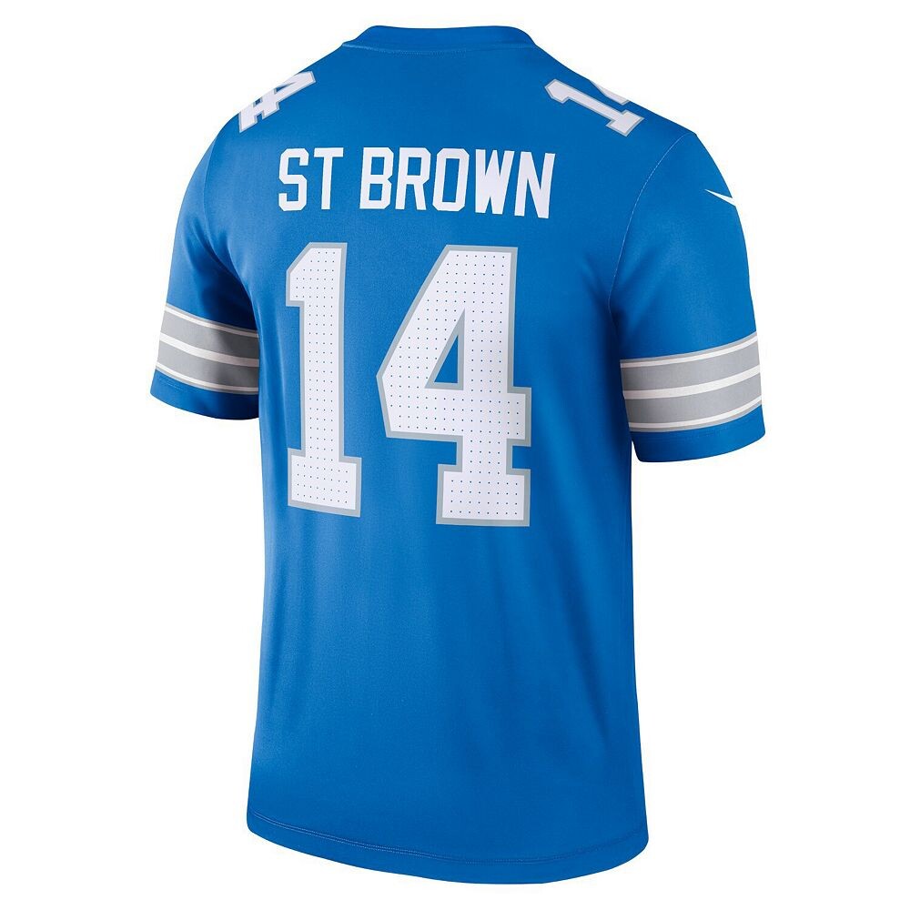Мужская джерси Nike Amon-Ra St. коричнево-синяя Detroit Lions Legend, цвет Lns Blue — фото 4