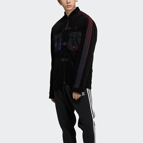 Куртка originals men's cny coach jacket black Adidas, черный — фото 4