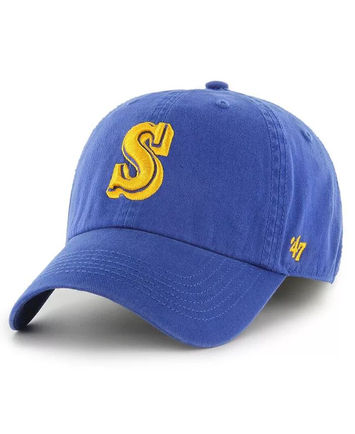 

Мужская приталенная шляпа Royal Seattle Mariners Cooperstown Collection Franchise '47 Brand, синий