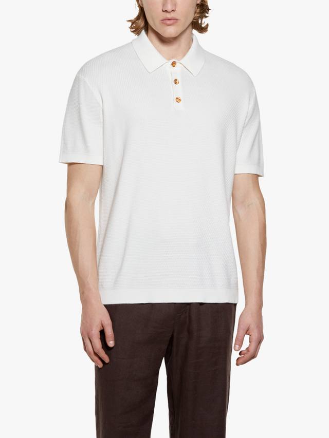 

Хлопковая поло с коротким рукавом SISLEY, White