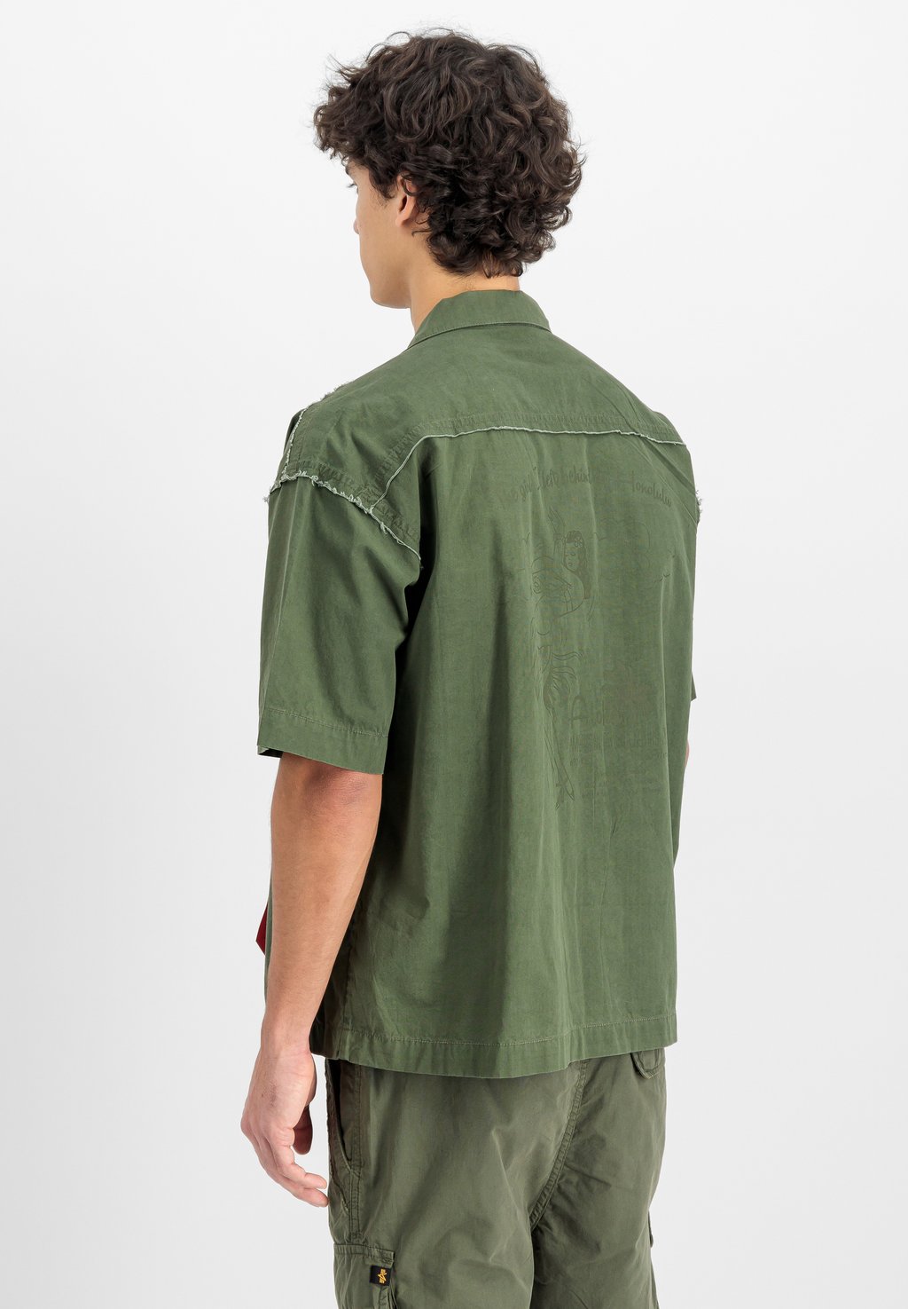 

Рубашка Alpha Industries, темно-оливковый