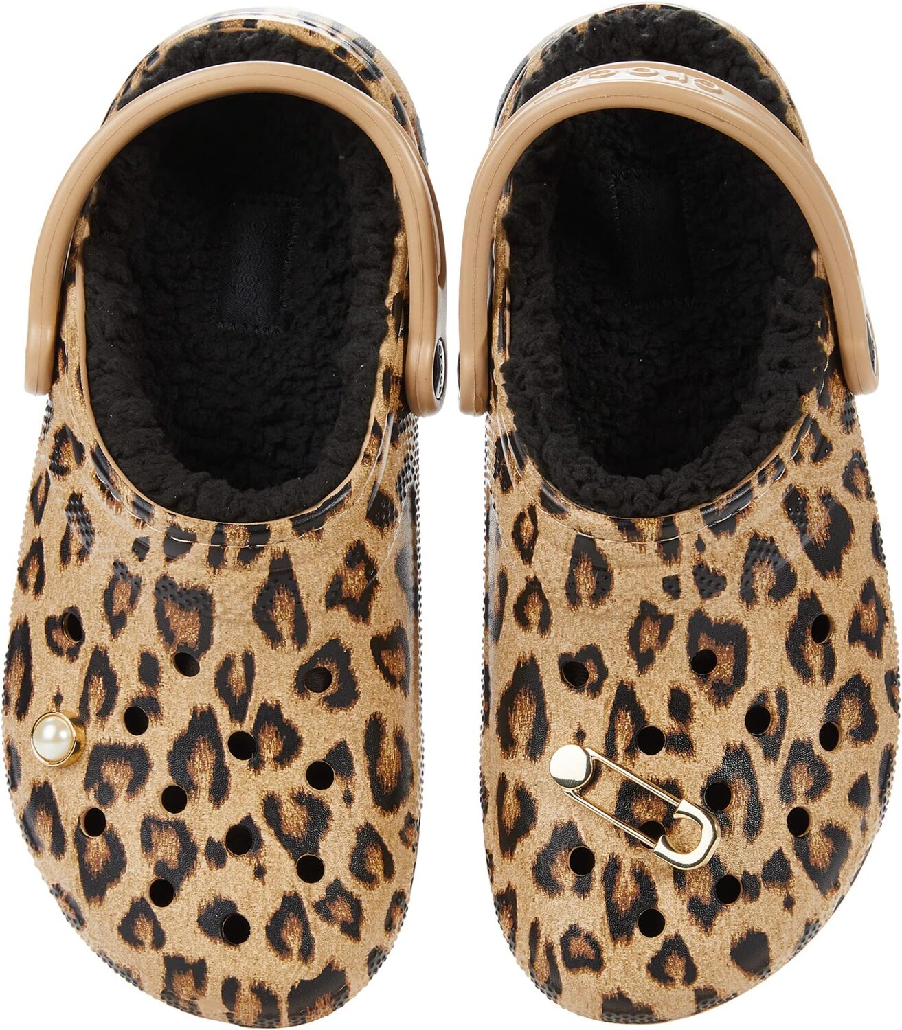 Сабо Crocs Zappos x Crocs Clueless Exclusive: ‘The Amber’ Classic Lined Clog, Leopard, or Whatever — фото 2