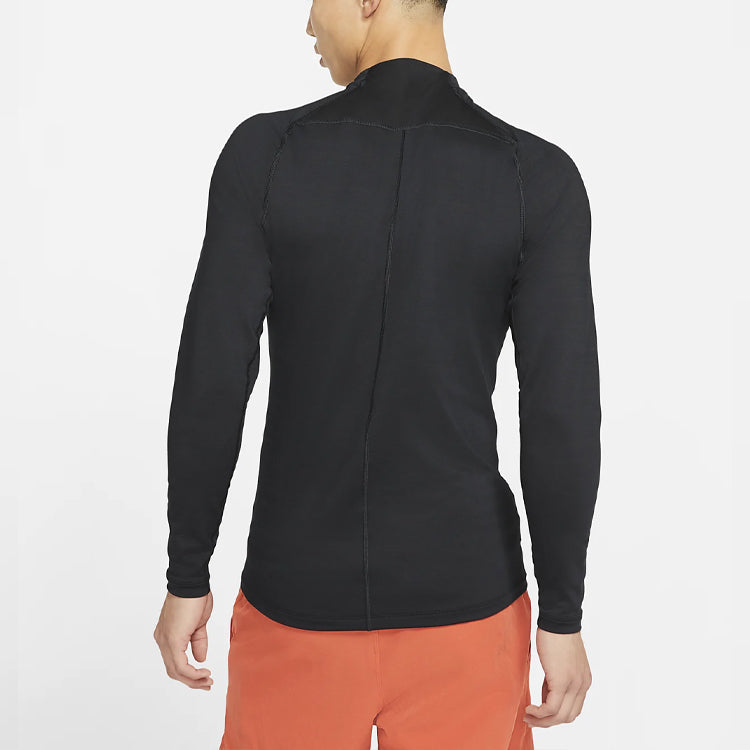 Спортивная тренировочная одежда Nike Dri-FIT Pro Slim Fit с длинными рукавами, черная — фото 4