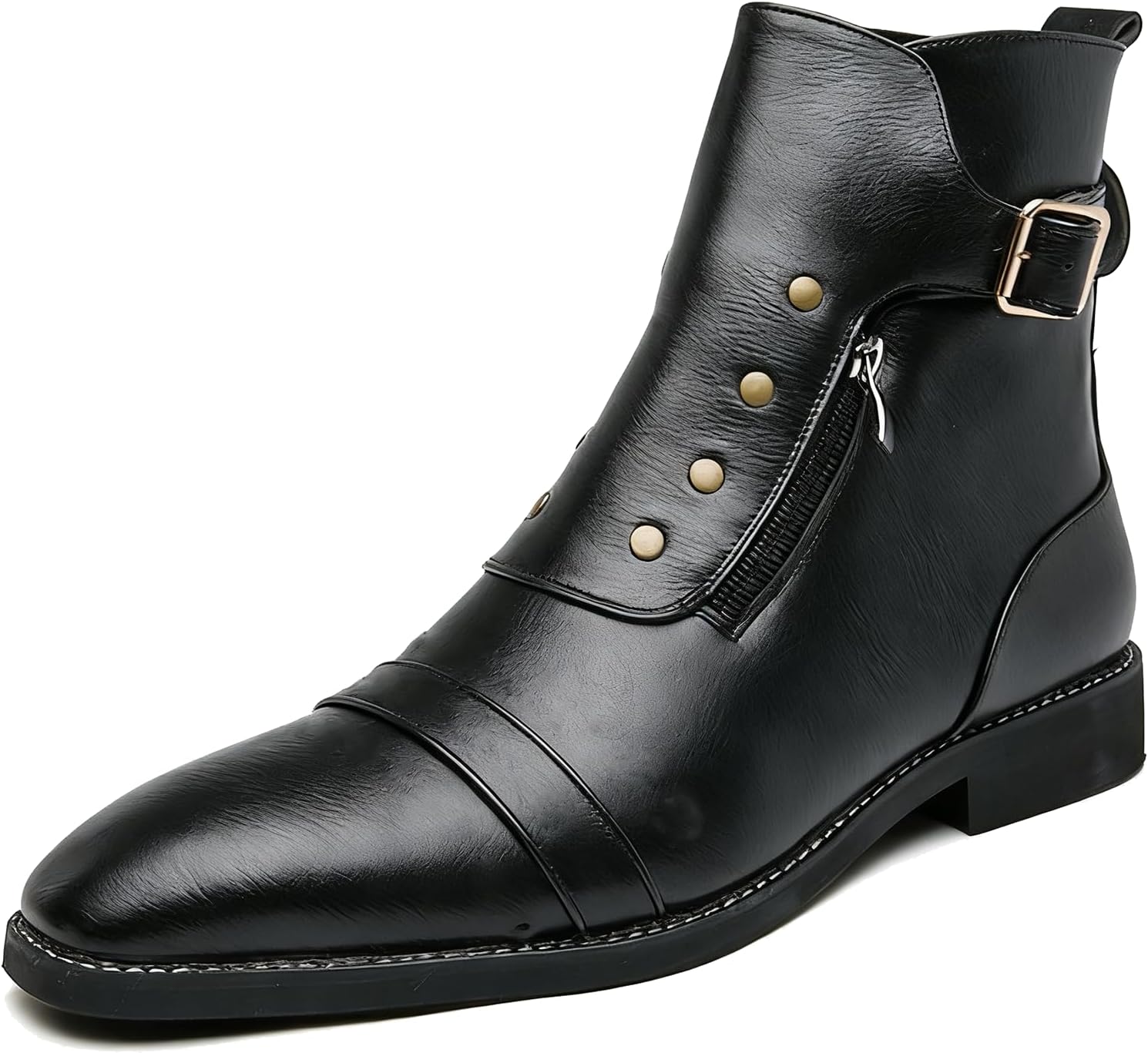 

Мужские теплые ботинки Yiozoi до щиколотки для осени и зимы, наружная износостойкая кожаная обувь, высокие повседневные мужские прогулочные ботинки, черный