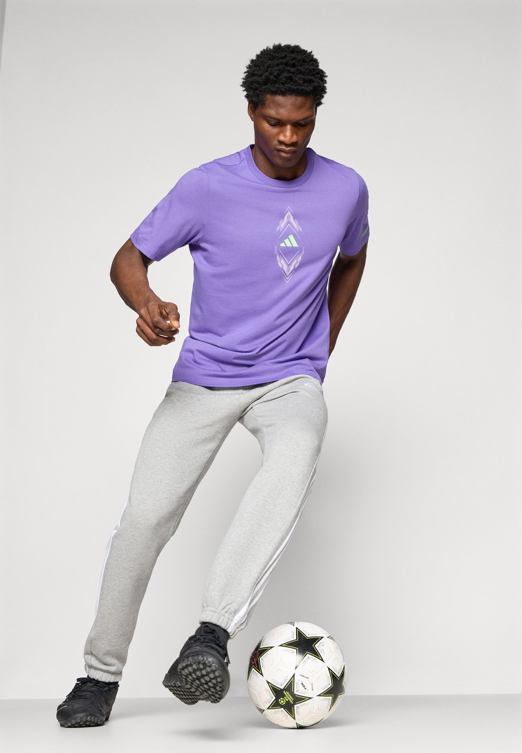 Футболка с принтом SIGN Adidas Performance, фиолетовый — фото 4