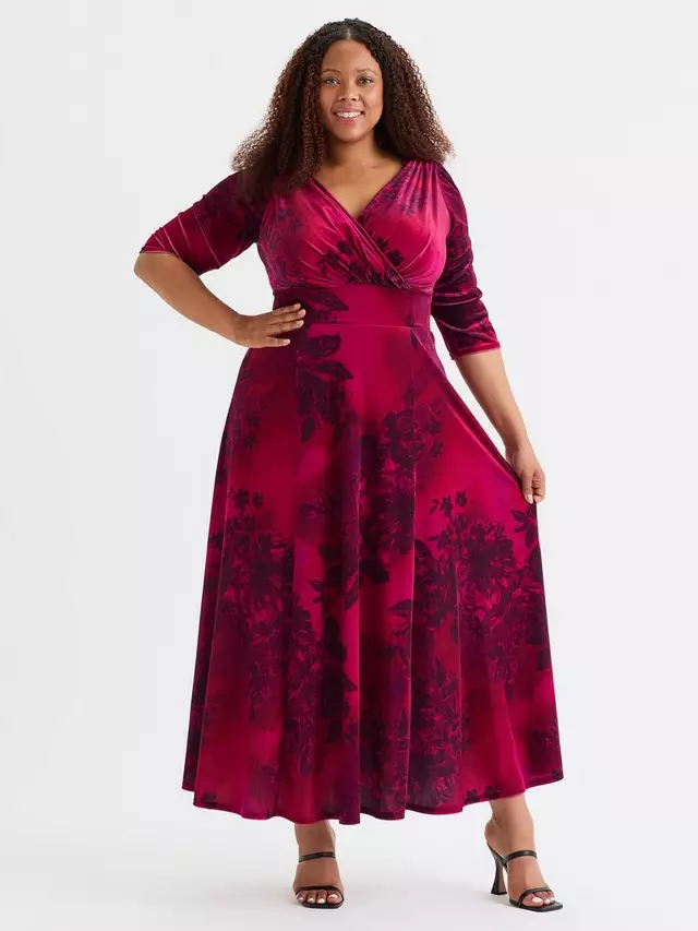 

Платье Scarlett & Jo Verity Abstract Velvet Maxi