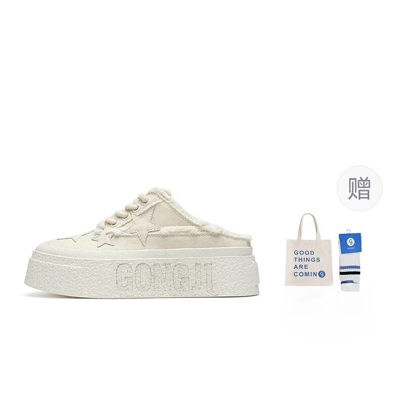 

Кеды, скейтборд обувь женская низкая белый Gongji