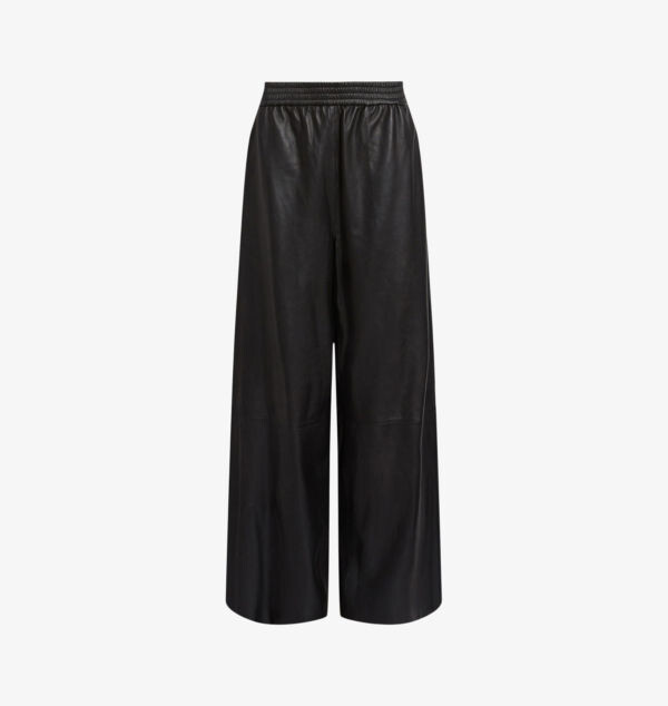 

Широкие кожаные брюки Aspen с высокой посадкой Allsaints, черный