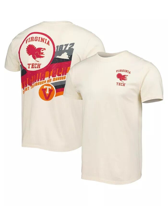 

Мужская кремовая футболка Virginia Tech Hokies Vault Vintage Comfort Color Image One