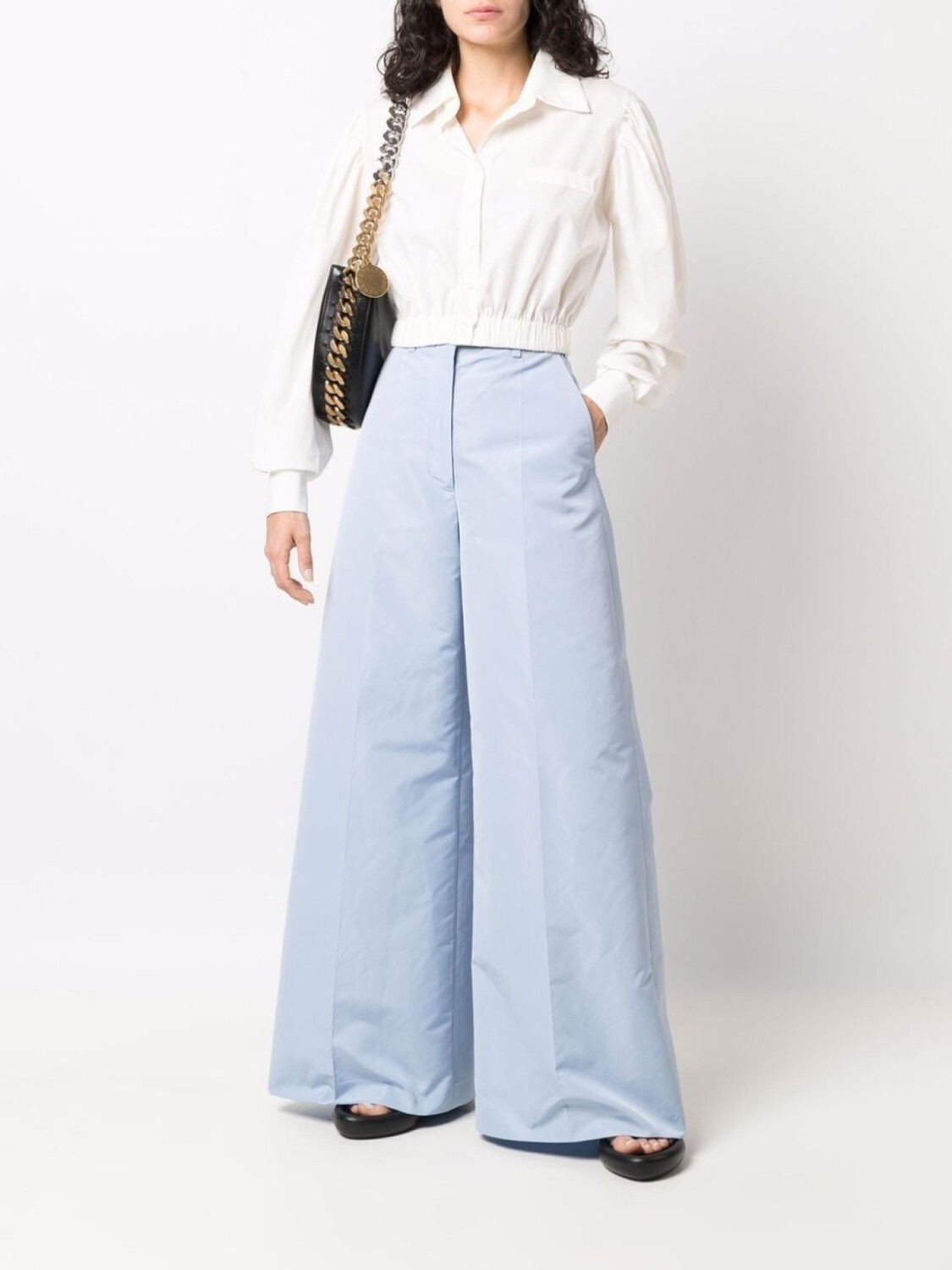 

Stella McCartney широкие брюки с завышенной талией, синий