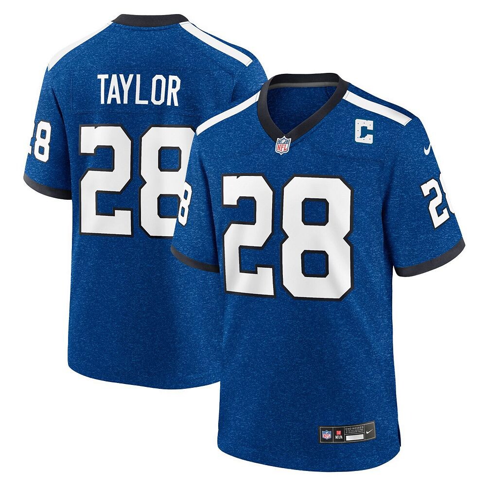 

Мужское джерси Nike Jonathan Taylor Royal Indianapolis Colts Indiana Nights Alternate Game, цвет Clt Blue