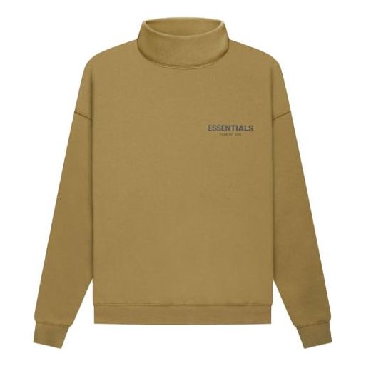

Спортивная толстовка Fear of God Essentials FW21 Pullover Mock Neck Sweatshirt 'Amber' FOG-FW21-012, желто-коричневый