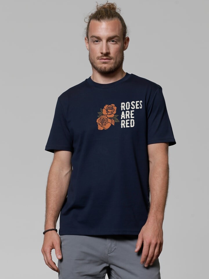 

Футболка wat Apparel T-Shirt Roses are red, темно-синий
