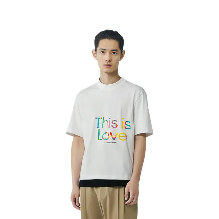 Футболка Rainbow Series для мужчин Moon White Calvin Klein, белый — фото 3
