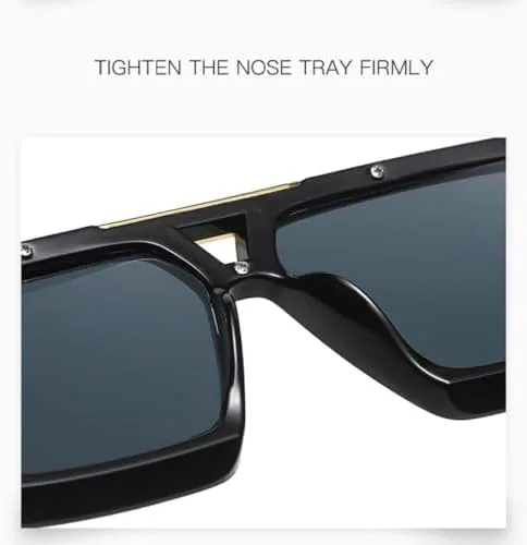 

Крупные квадратные солнцезащитные очки для женщин и мужчин, винтажные, с большой металлической оправой, модные солнцезащитные очки для женщин MTZJH, White