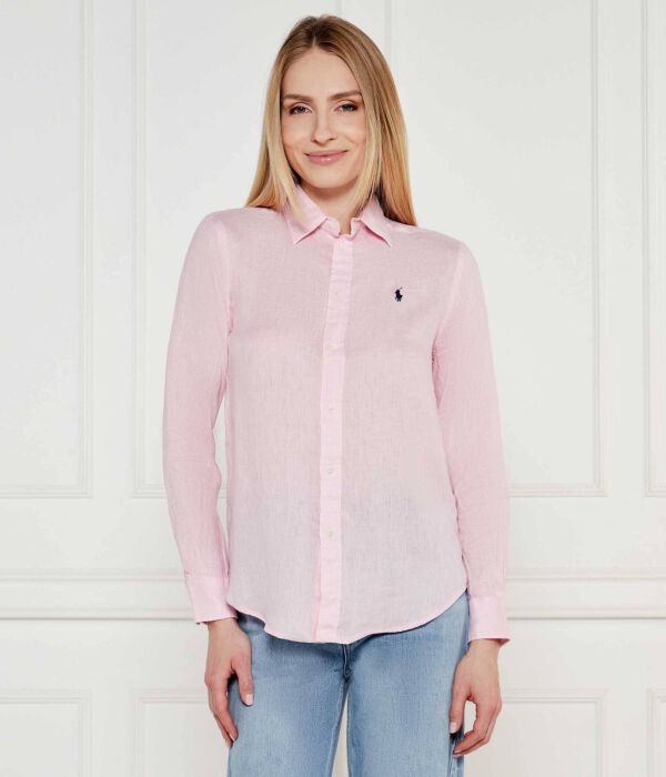 

Льняная рубашка Classic fit Polo Ralph Lauren, коричневый