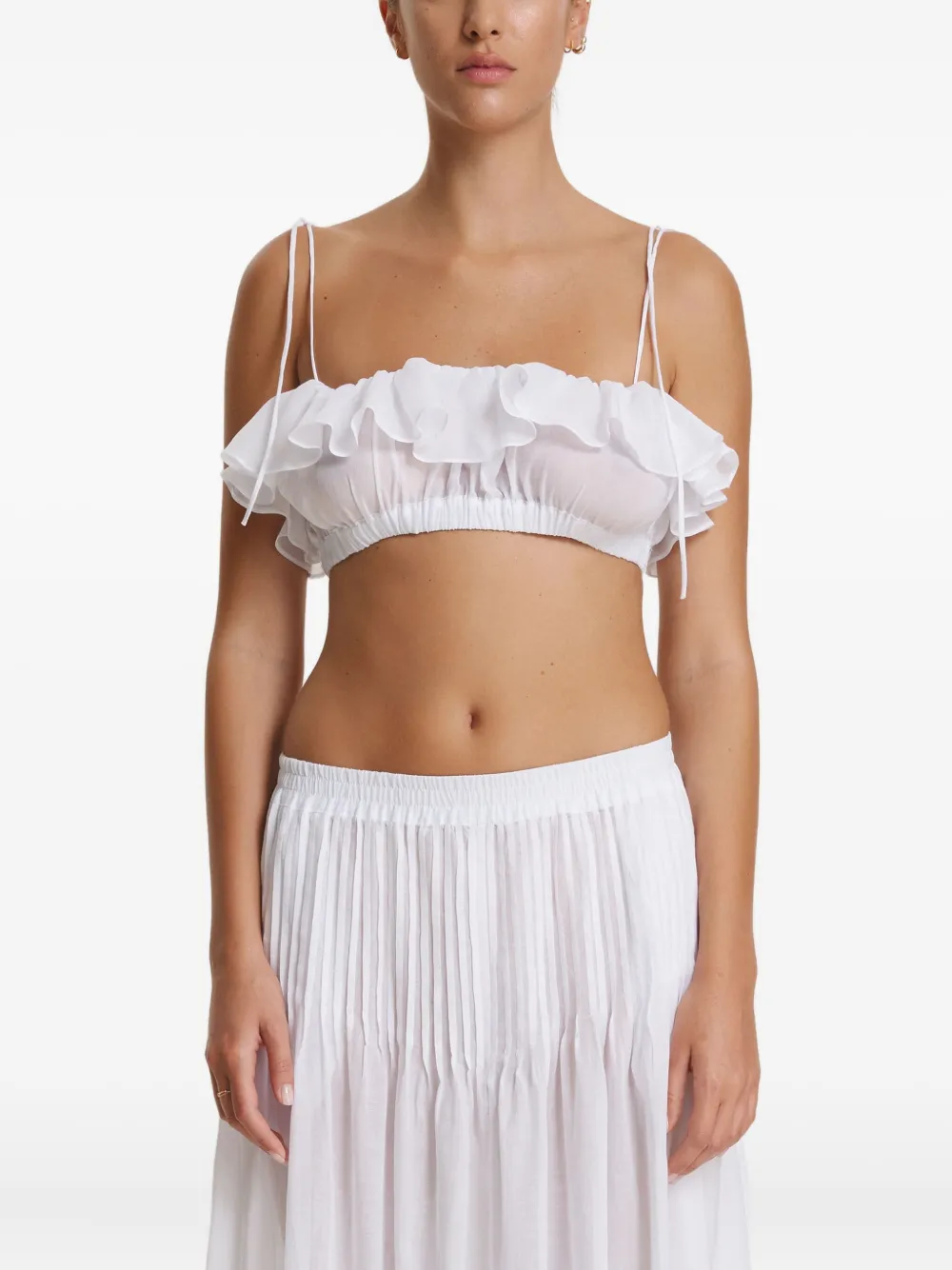 

Топ с рюшами Pnk, белый