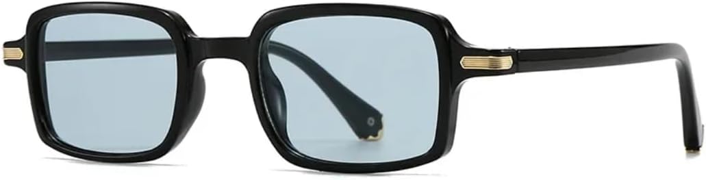 

Классические винтажные солнцезащитные очки с заклепками для женщин и мужчин, в стиле панк, популярные для активного отдыха, с защитой от УФ-излучения UV400 (черно-синие) TVTBBVV, Black Blue