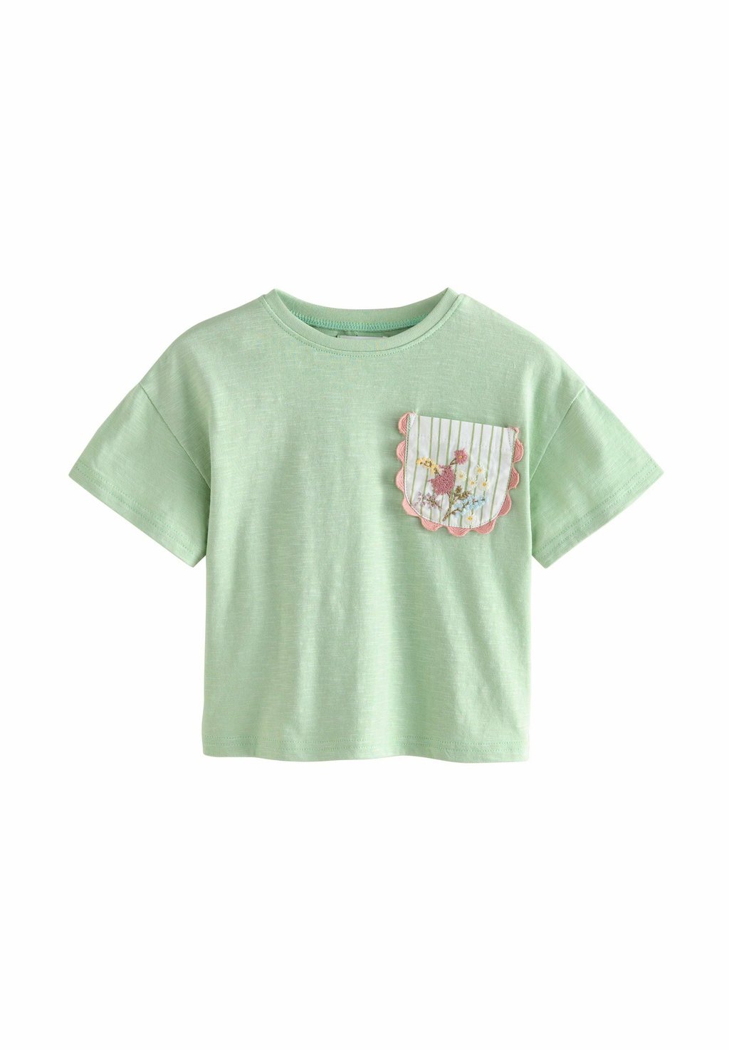 

Футболка с принтом SHORT SLEEVE EMBROIDERED POCKET Next, зеленый
