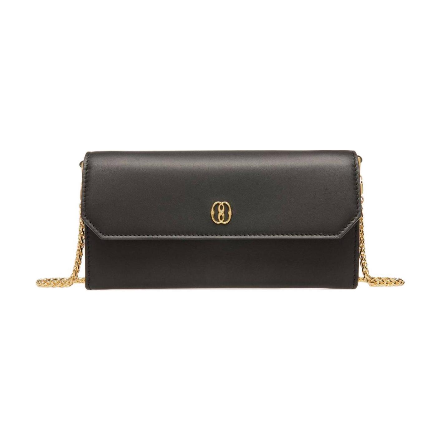 

BALLY Эмблема из телячьей кожи женская сумка через плечо кошелек черный