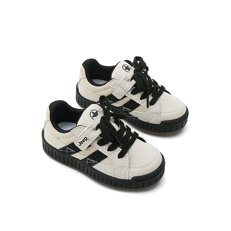 Детские кроссовки для скейтбординга Kids Low-top White Jeep, цвет Panda White — фото 4