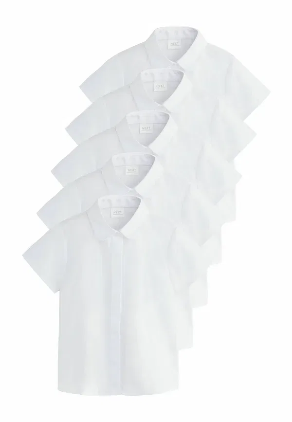 Блуза Next, Regular fit short sleeve 5 pack button down, белый