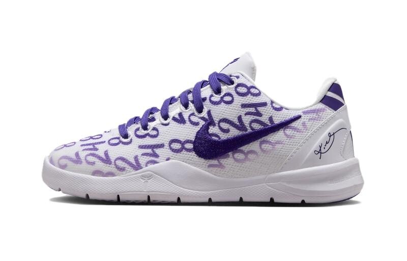 

Детские баскетбольные кроссовки Nike Kobe 8 PS, White/Court Purple