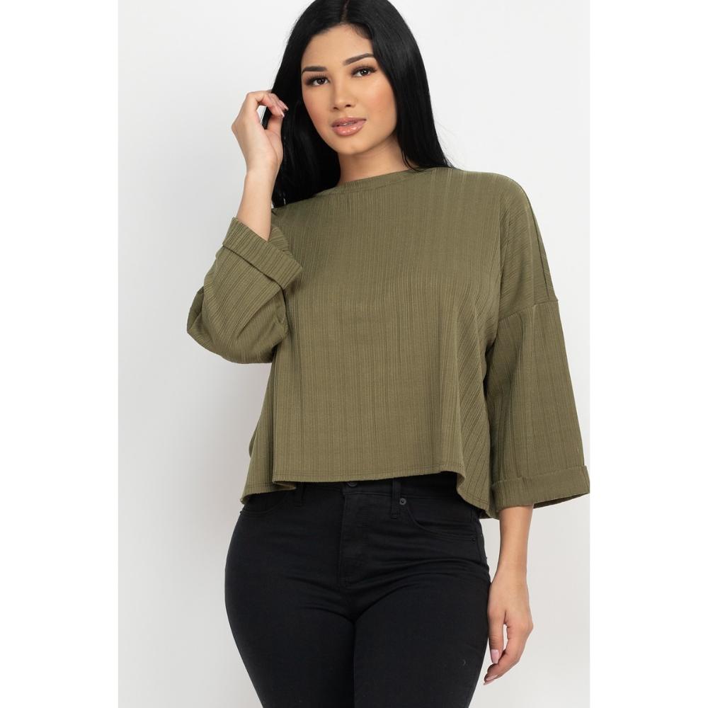 

Топ с заниженными плечами FASHNZFAB, оливковый
