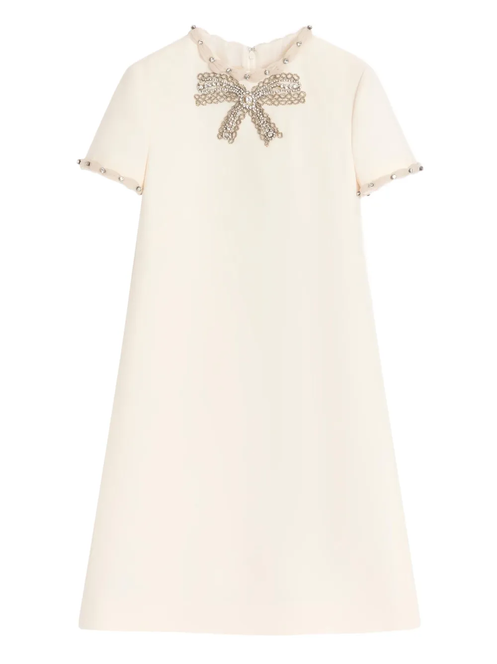 

Платье мини с кристаллами Valentino Garavani, бежевый