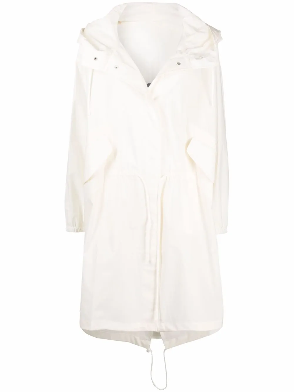 

Плащ с капюшоном и логотипом JIL SANDER, белый